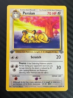 Pokémon TCG Persian First Edition Jungle 42/64 Regular LP - Image 1 of 2
