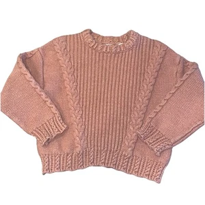 Zara, Dusty, Pink Sweater, 3/4 Year, Cable Knit, Girl - Picture 1 of 7