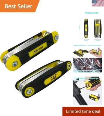 Juego de llaves hexagonales plegables Allen de 17 piezas para reparación del hogar y garaje Foto 1 de 4