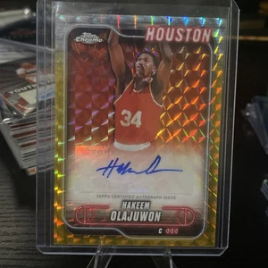 Hakeem Olajuwon 2024-25 Topps Chrome Gold Geometric Auto /50 - Picture 1 of 2