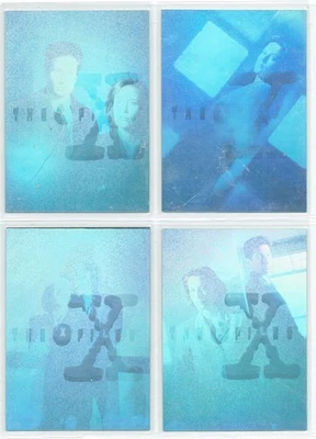 X FILES SEASON 2 SET OF FOUR HOLOGRAM CARDS - Image 1 of 2