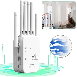 WLAN Verstärker WLAN Repeater mit LAN Anschluss 6 Antennen 2,4GHz WiFi Extender - Bild 1 von 12
