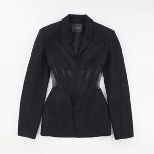 MUGLER giacca donna nera basic chiusura zip manica lunga taglia 34 prezzo di listino 1870 - Foto 1 di 7