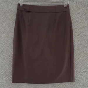 J Crew Skirt Womens 2 Brown Wool Above Knee Pencil Straight Office Career Work - Picture 1 of 11