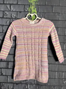 Gr. 3 T Kinder Place Mädchen mehrfarbig pastell gestreift Strick Pullover Kleid - Bild 1 von 6