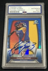 2023 Bowman Chrome Blue Signed Eugenio Suarez World Baseball Classic /75 PSA COA - Bild 1 von 2