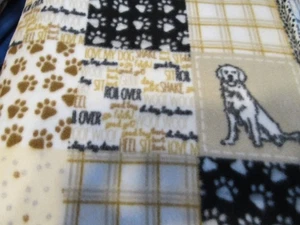 2 YARD HUNDEMOTIV FLEECE STOFF 60 ZOLL BREIT - Bild 1 von 1