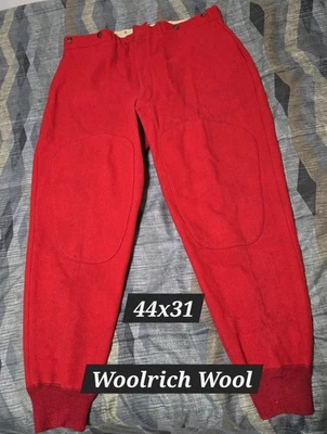 Vintage Woolrich Red Hunting Pants 44 X 31 - Image 1 of 4