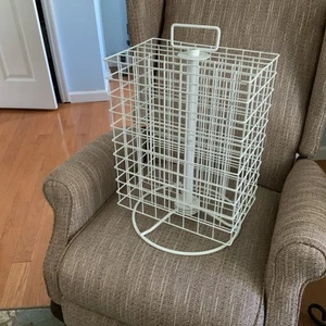 White Metal Spinning Revolving 2 oz Paint Bottles Storage Rack Holds 160 Bottle - Picture 1 of 3