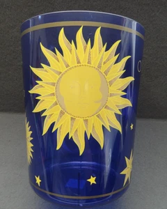 Cestino rifiuti cielo notturno celeste pattumiera luna stella sole blu anni 90 Y2K Springmaid - Foto 1 di 16