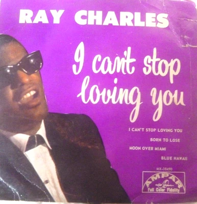 RAY CHARLES RARO DISCO DE REPRODUCCIÓN EXTENDIDA DE 7" NO PUEDO DEJAR DE AMARTE 3 PISTAS MÁS Foto 1 de 2