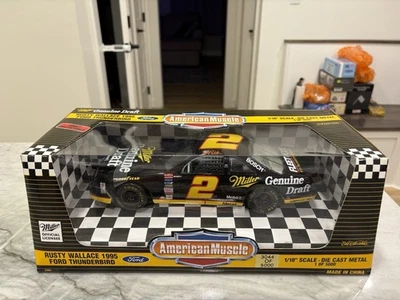 Rusty Wallace 1995 Miller Genuine Draft Nascar 1/18 Diecast American Muscle ERTL - Image 1 of 2