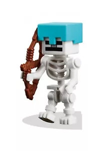 LEGO Minecraft - Skelett mit Helm - Figur Minifigur Skeleton Zombie Höhle 21261 - Bild 1 von 1