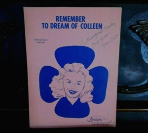 Partituras de Grace Bail Remember to Dream of Colleen firmadas autografiadas - Imagen 1 de 8