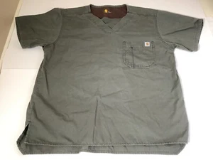 Carhartt Scrub Top Medium Short Sleeve Shirt Olive - Bild 1 von 7