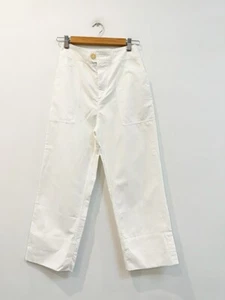 Pantalones para mujer de diseño Isabel Marant talla 36 8 blancos de algodón de cintura alta - Imagen 1 de 5