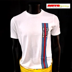 T-SHIRT TAGLIA S M XL MODELLO BIG STRIPES SPARCO MARTINI RACING COLORE BIANCO - Picture 1 of 4