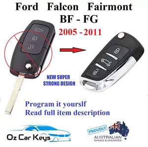 FORD FALCON FAIRMONT BF FG REMOTE FLIP KEY 2005 2006 2007 2008 2009 2010 2011 - Picture 1 of 13