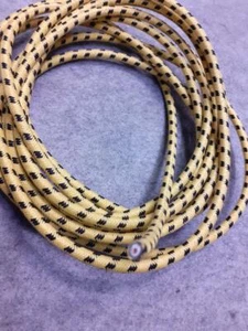 HT LEAD 7 MM COPPER CORE OLD STYLE COTTON BRAIDED 1 MTR - Picture 1 of 1