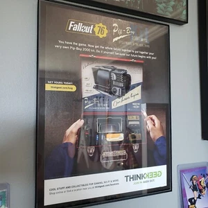 FRAMED Fallout 76 Pip-Boy kit ad Video Game Wall Art - Picture 1 of 4