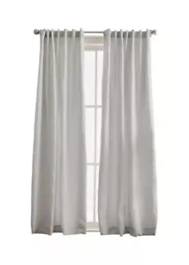 NUOVE Tende Peri Home 100% Lino Foderate con linguetta posteriore 84" COPPIA Beige Avena - Foto 1 di 5