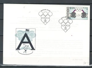SLOVAKIA EUROPE OLYMPICS COMMEMORATIVE MH FDC COVER LOT (CZESKO 923) - Picture 1 of 1