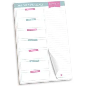 bloom Daily Planner Planning Pad 6x9 Pianificazione Pasti con Magneti Rosa e Teal - Foto 1 di 18