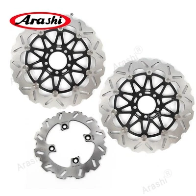 Rotor de disco de freno delantero trasero negro Fit Kawasaki Ninja ZX-12R 2000 - 2003 ZX12R Foto 1 de 4