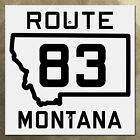 Montana State Route 83 marqueur autoroute panneau routier carte bouclier lac Seeley 1934 12"