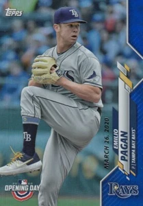 2020 Topps Opening Day EMILIO PAGAN Blue Foil #194 Rays QTY Avail - Picture 1 of 1