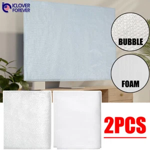 2PCS Foam & Bubble Flat Screen TV Protective Cover House Moving Home Renovation - Picture 1 of 9