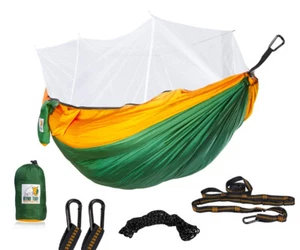 Ryno Tuff X-Large 2 Personen Camping Hängematte mit Moskitonetz - Kompakt Doppel Ha - Bild 1 von 8