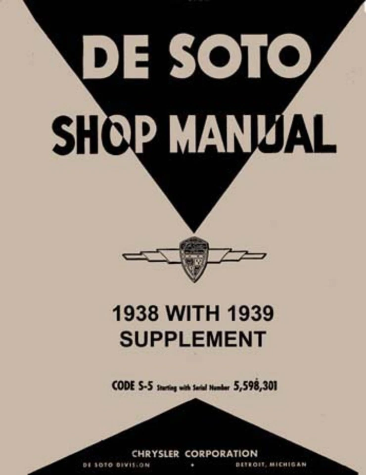 1938 1939 Desoto Shop Service Repair Manual - Image 1 of 1