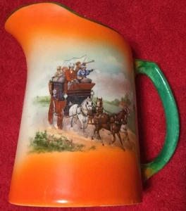 Coaching Orange Milk Pitcher Creamer Czechloslovakia #3 - Imagen 1 de 7