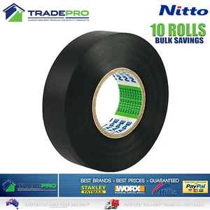 10x Rolls Nitto® Electrical Tape Black 18mm x 20m Insulation Denko Electric Bulk - Bild 1 von 4