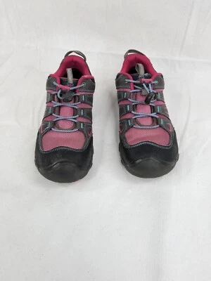 Keen Youth Oakridge Size 3 Gray Pink Waterproof Hiking Shoes Drawstring 1015187 - Image 1 of 4