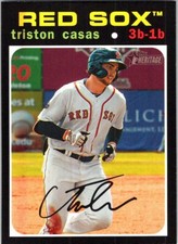 2020 TOPPS HERITAGE MINOR LEAGUE TRISTON CASAS ROOKIE SP SALEM RED SOX #130