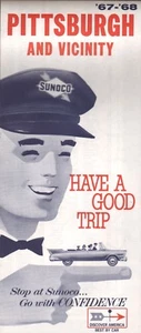 1967 Sunoco Road Map: Pittsburgh and Vicinity NOS - Bild 1 von 1