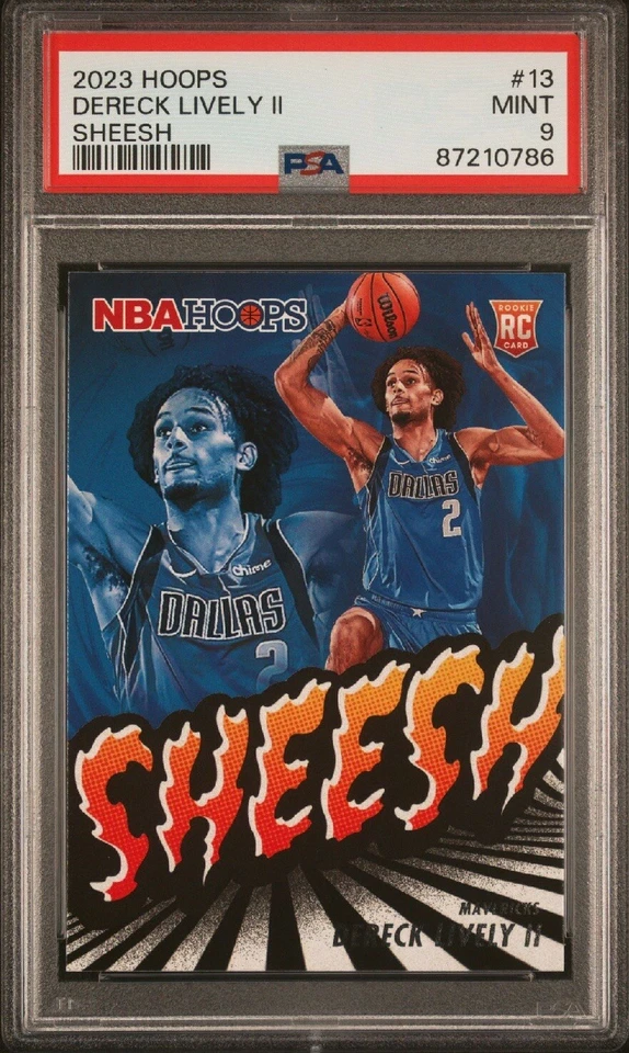 DERECK LIVELY II ROOKIE RC 2023 NBA HOOPS SHEESH 13 PSA 9 DALLAS MAVERICKS - Image 1 of 3