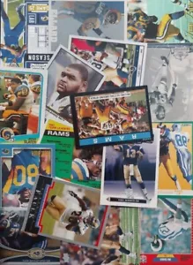 500 Karten Lot Los Angeles Rams Football Karten Warner Faulk Dickerson Bruce Slater - Bild 1 von 1