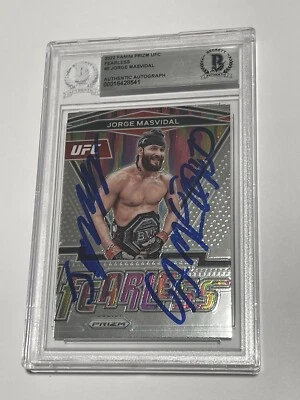 Jorge Masvidal Gamebred Signed UFC Prizm Fearless Card IP Slabbed Beckett BAS a - Image 1 of 2