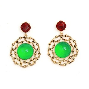 Emerald Sterling Silver Earrings,Emerald Earrings Personalized Gifts For Woman - Picture 1 of 5