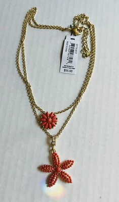Collar Colgante Flor Doble Nivel Carolee New York Nuevo con Etiquetas Foto 1 de 4