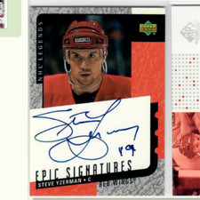 2000-01 Upper Deck NHL Legends Epic Signatures #SY Steve Yzerman Auto