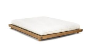 King size platform bed Futon Company solid acacia wood