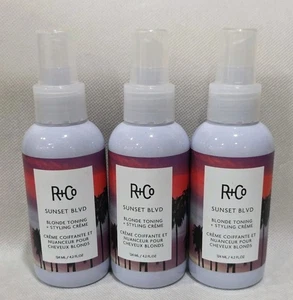3 Bottles - R+Co Sunset Blvd Blonde Toning Styling Creme 4.2oz/124ml | Free S/H - Picture 1 of 13