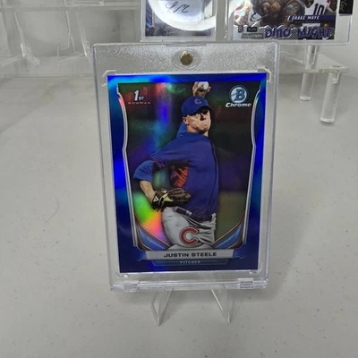Justin Steele 1st Bowman 2014 Blue refractor /399 Chicago Cubs - Image 1 of 2