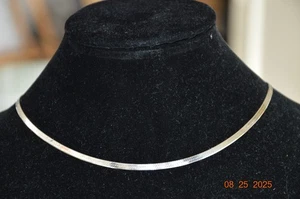 Signiert Italien Milor 925 Sterling Silber Kette Halsreif Halskette 16" /7 Gramm - Bild 1 von 6