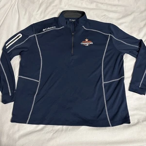Pullover Columbia Golf Houston Astros Azul Marino 2017 Serie Mundial Cuarto Cremallera XXL - Imagen 1 de 10