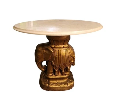 复古大象大理石口音桌好莱坞摄政中世纪意大利 — 第 1/4 张图片